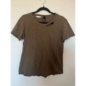 NWT Bobi Cut Out Short Sleeve Tee